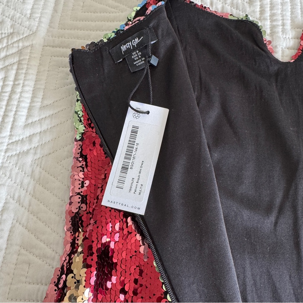 NWT NASTY GAL Sequin Dress - Picture 4 of 7